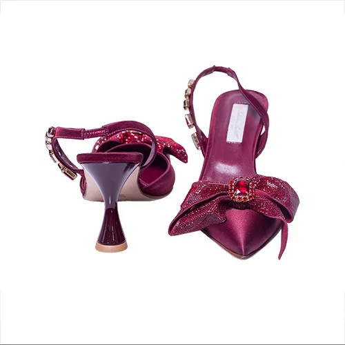 Valentina Sentell Shoe And Bag - Wine