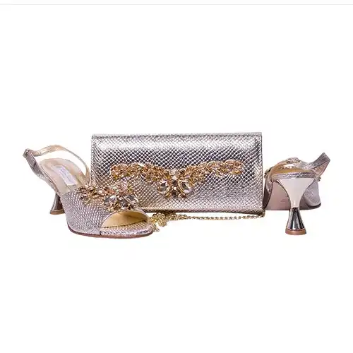 Valentina Sentell Shoe And Bag - Gold