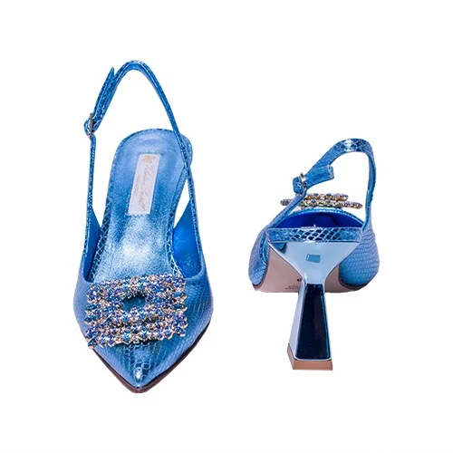 Valentina Sentell Shoe And Bag - Sky Blue