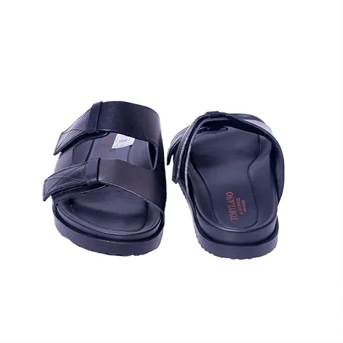 Tobylano Two Velcro Slippers - Black