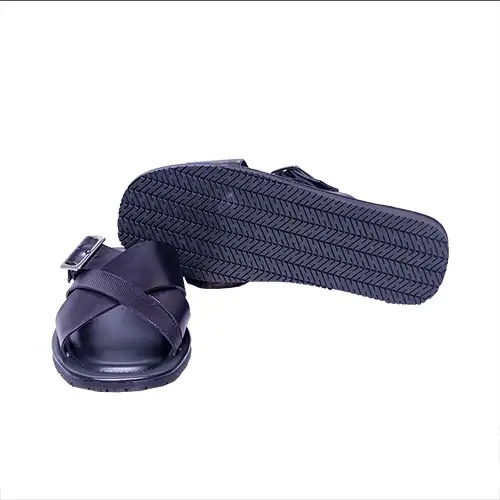 Tobylano Buckle Slippers - Black