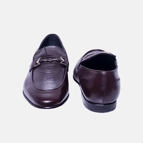 Moreschi Stamp Leather Brown Shoe