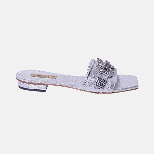 Louis David Slippers - Silver