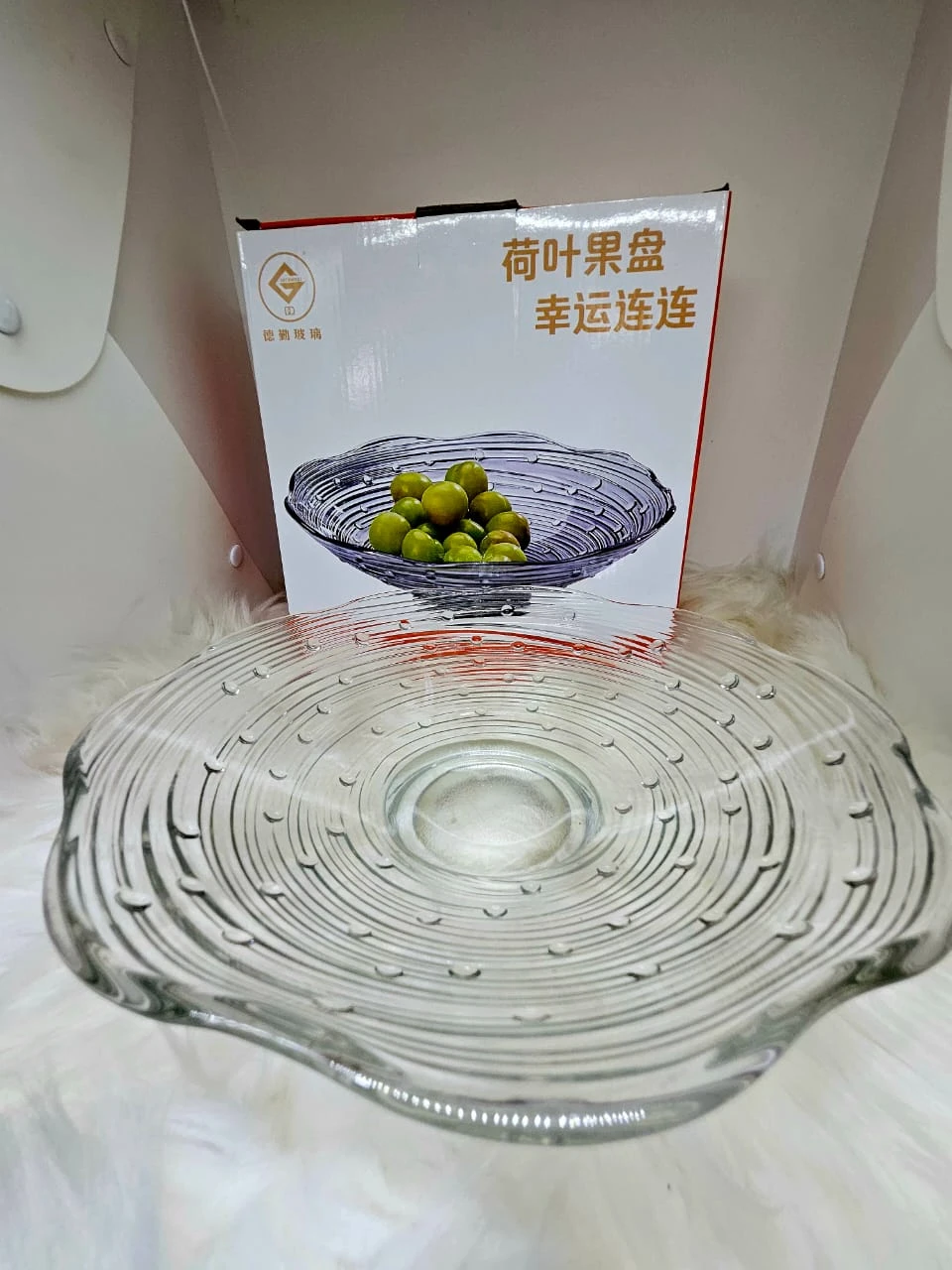 Crystal glass tray