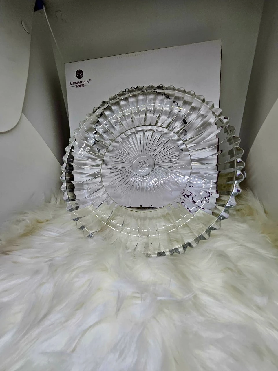 Crystal glass tray