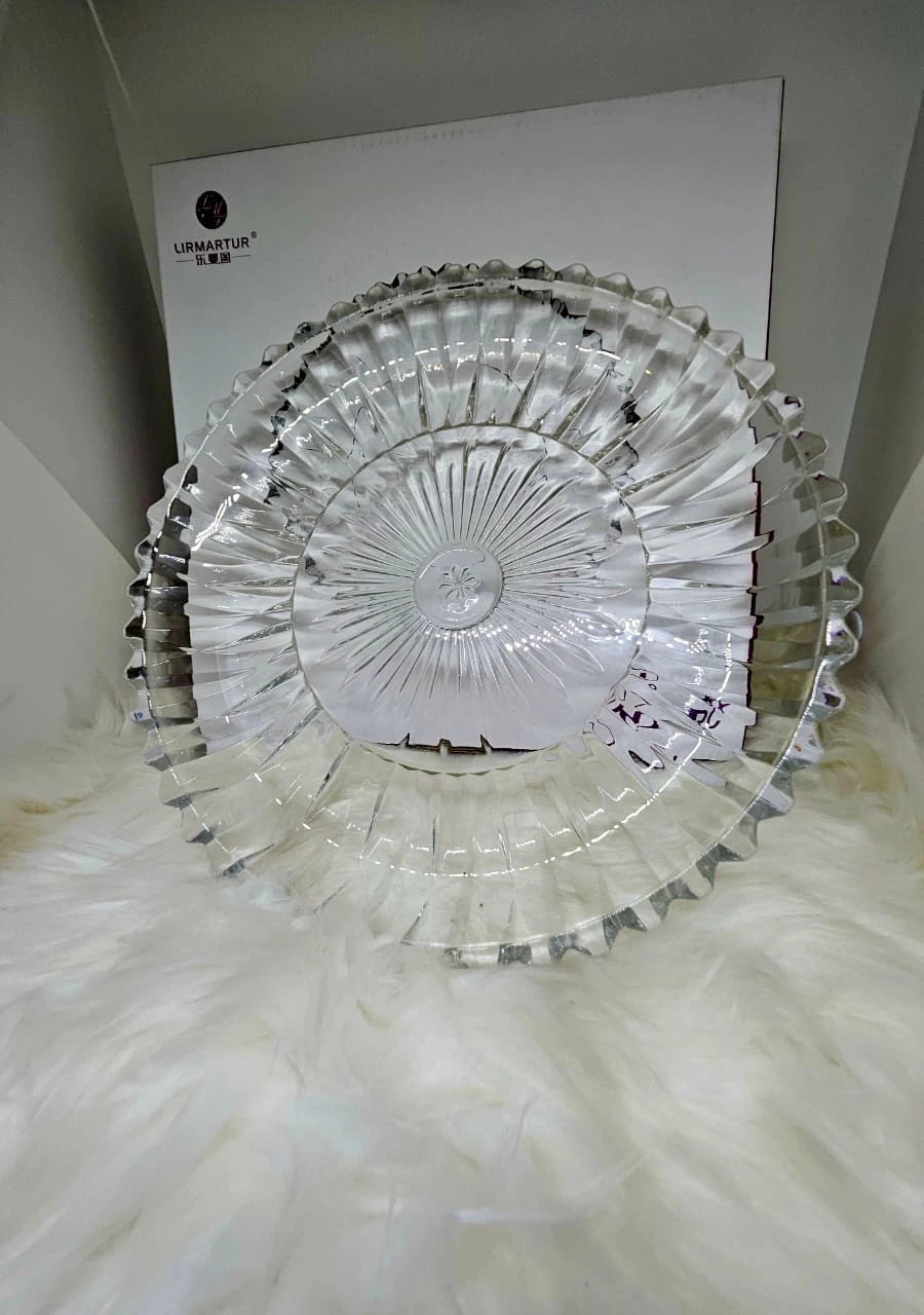 Crystal glass tray