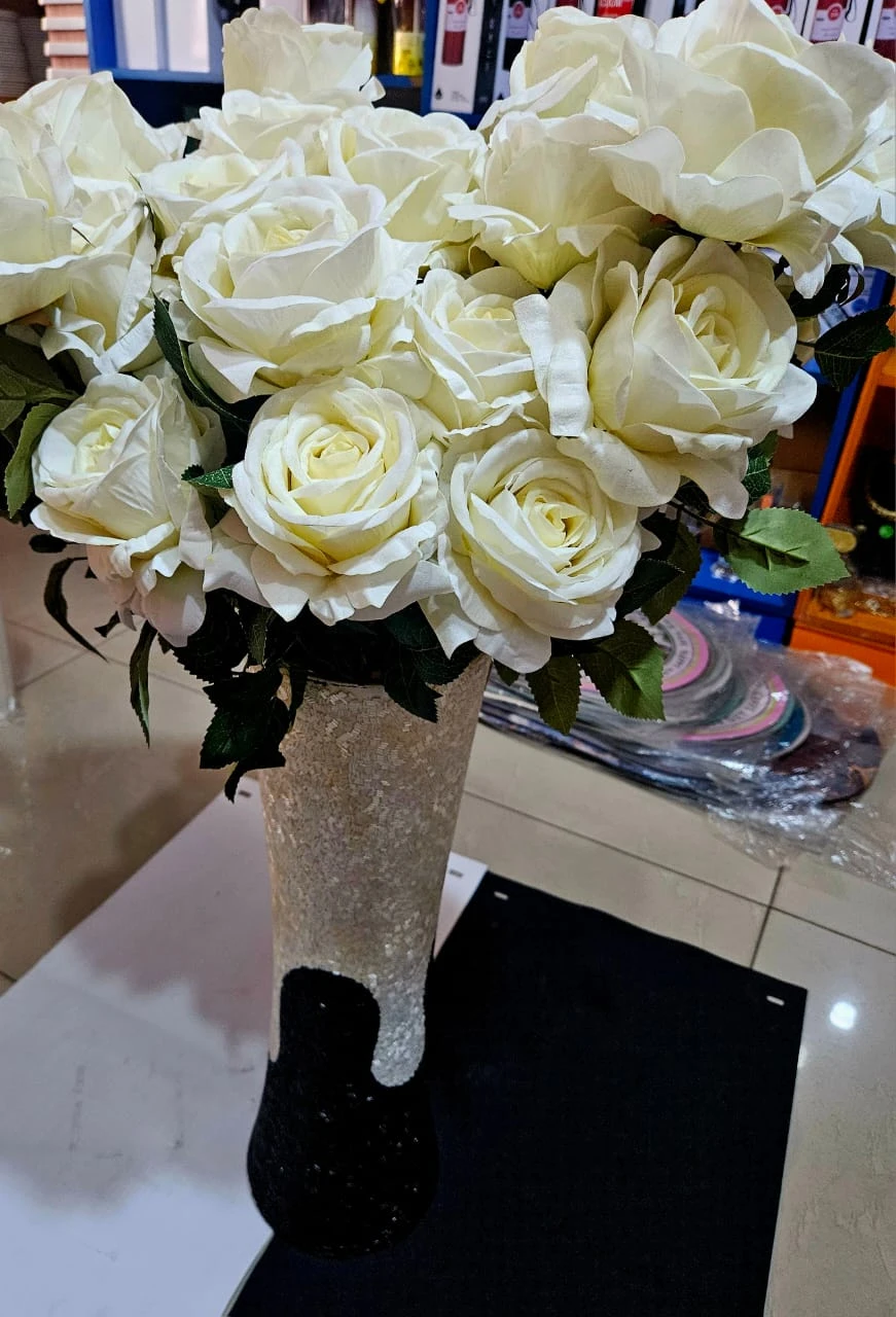 Long Rose Flower. (White)