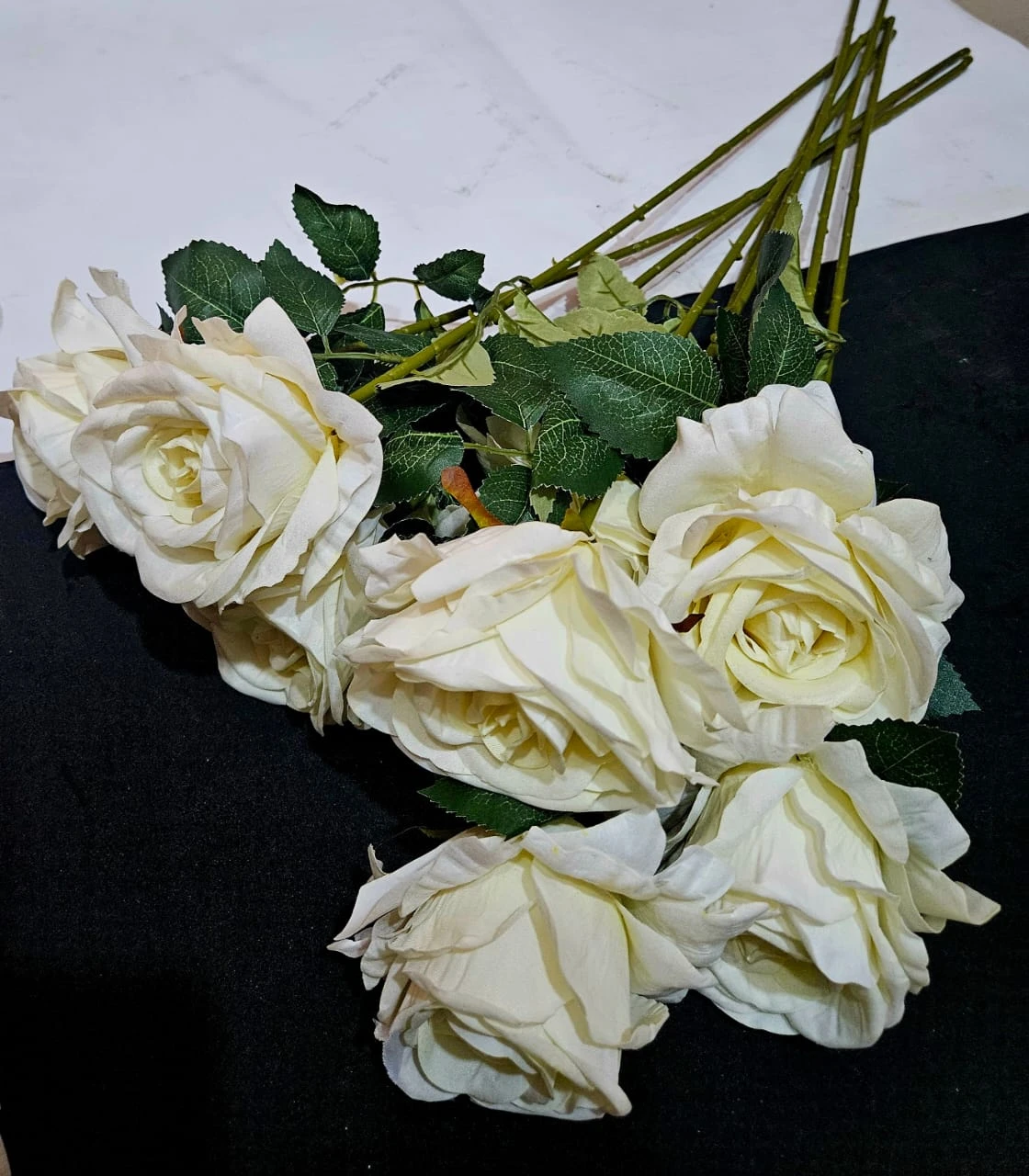 Long Rose Flower. (White)