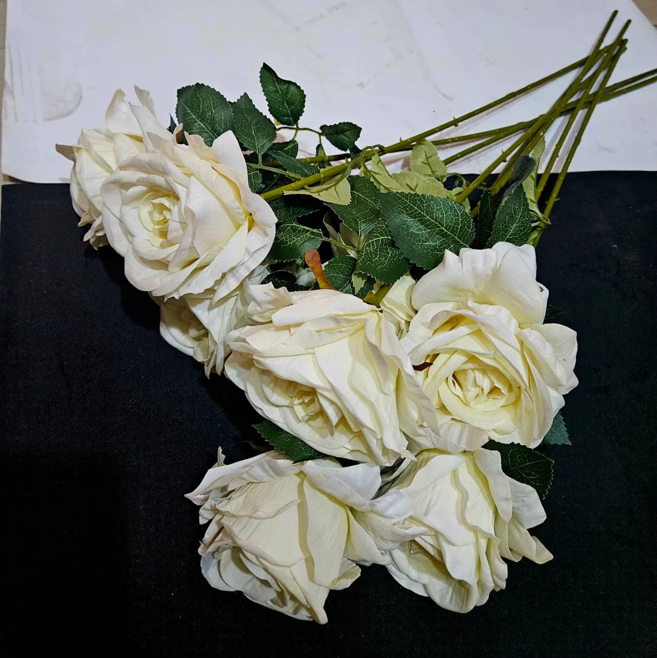 Long Rose Flower. (White)