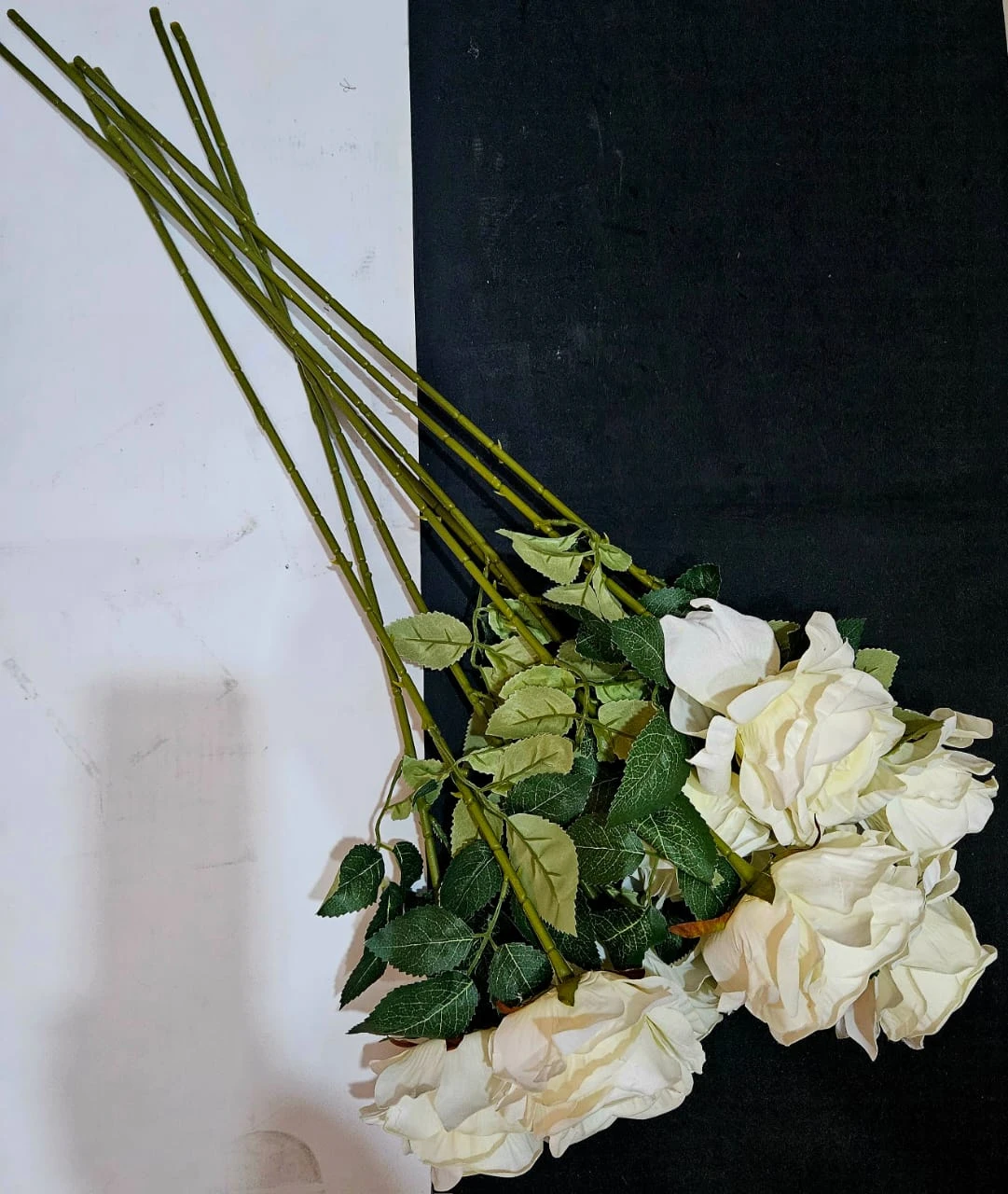 Long Rose Flower. (White)